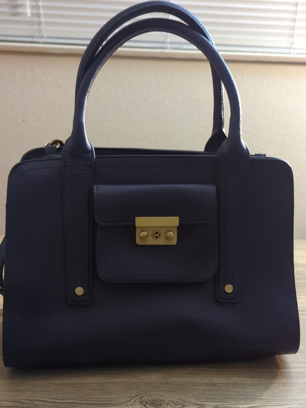 3.1 Phillip Lim Classic Plum Structured Satchel Handbag